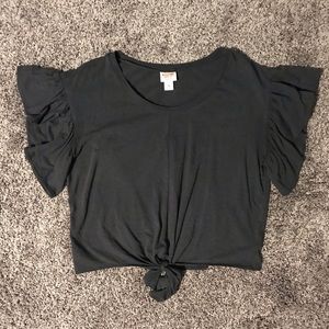 Mossimo front tie shirt with flare sleeves size M